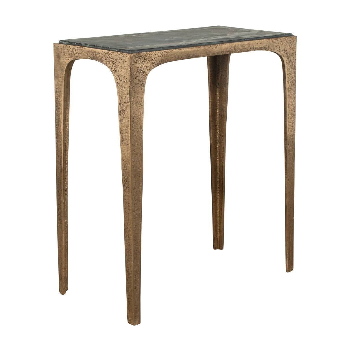 Keiichi Living Corbusier Marble & Brass Side Table House of Isabella UK
