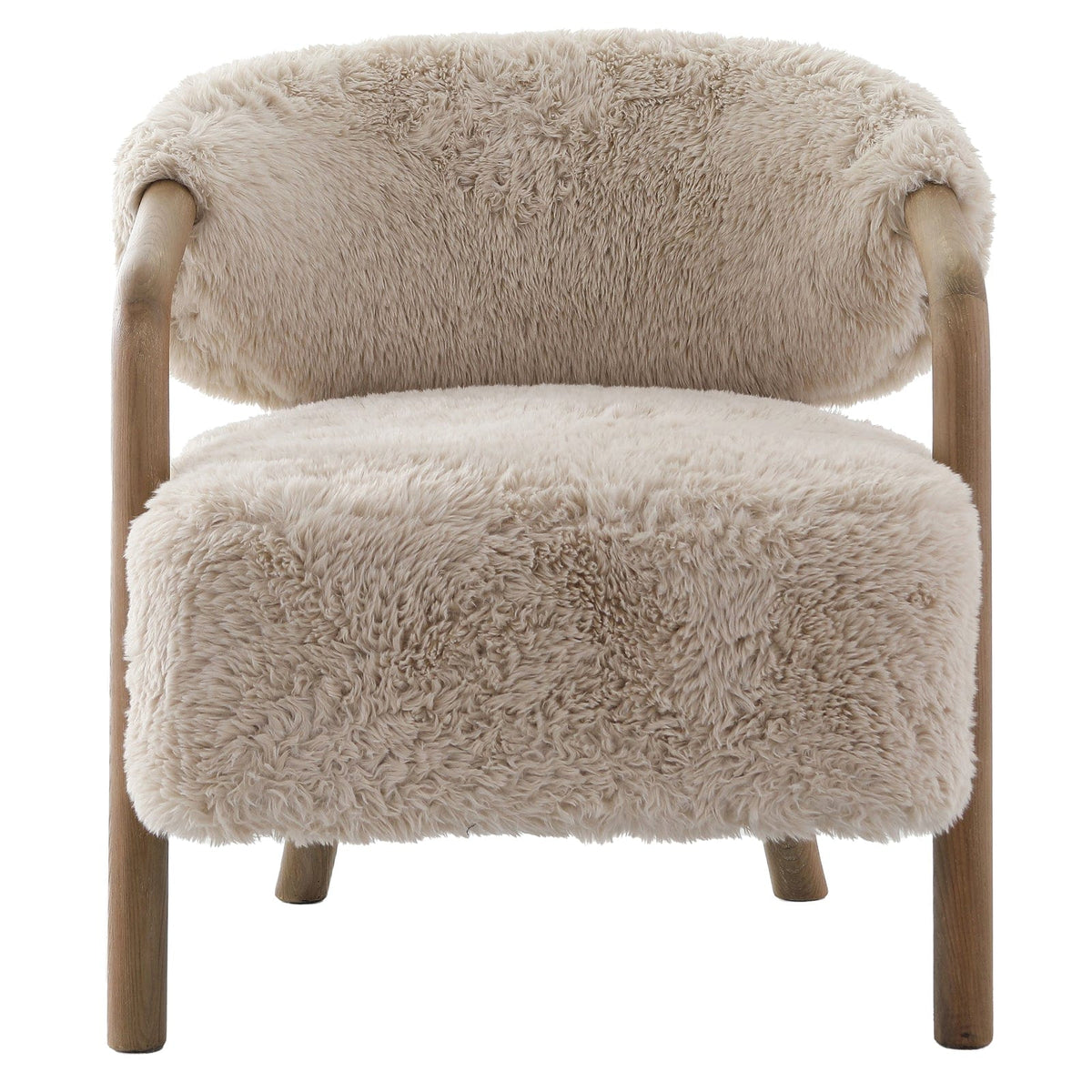 Keiichi Living Cotswold Lion Accent Chair in Faux Sheepskin House of Isabella UK