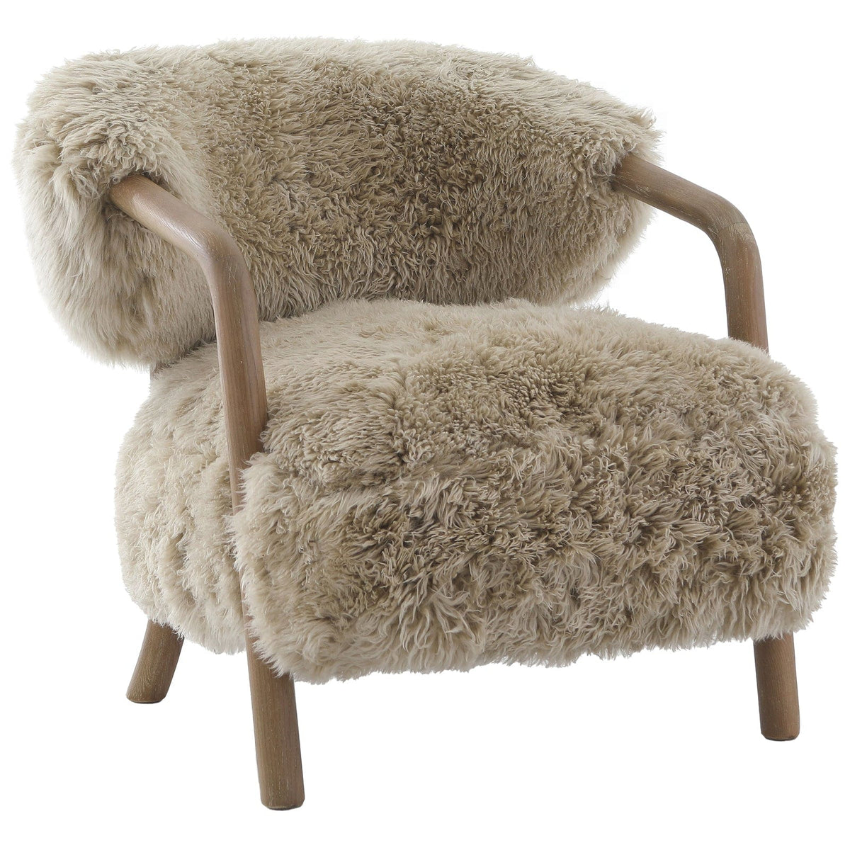 Keiichi Living Cotswold Lion Accent Chair in Real Sheepskin House of Isabella UK