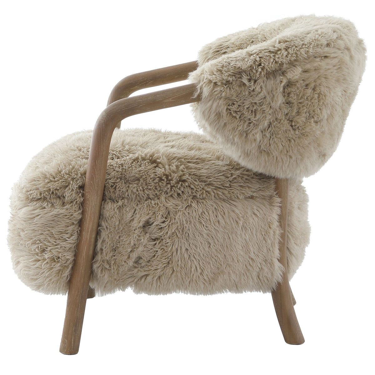 Keiichi Living Cotswold Lion Accent Chair in Real Sheepskin House of Isabella UK