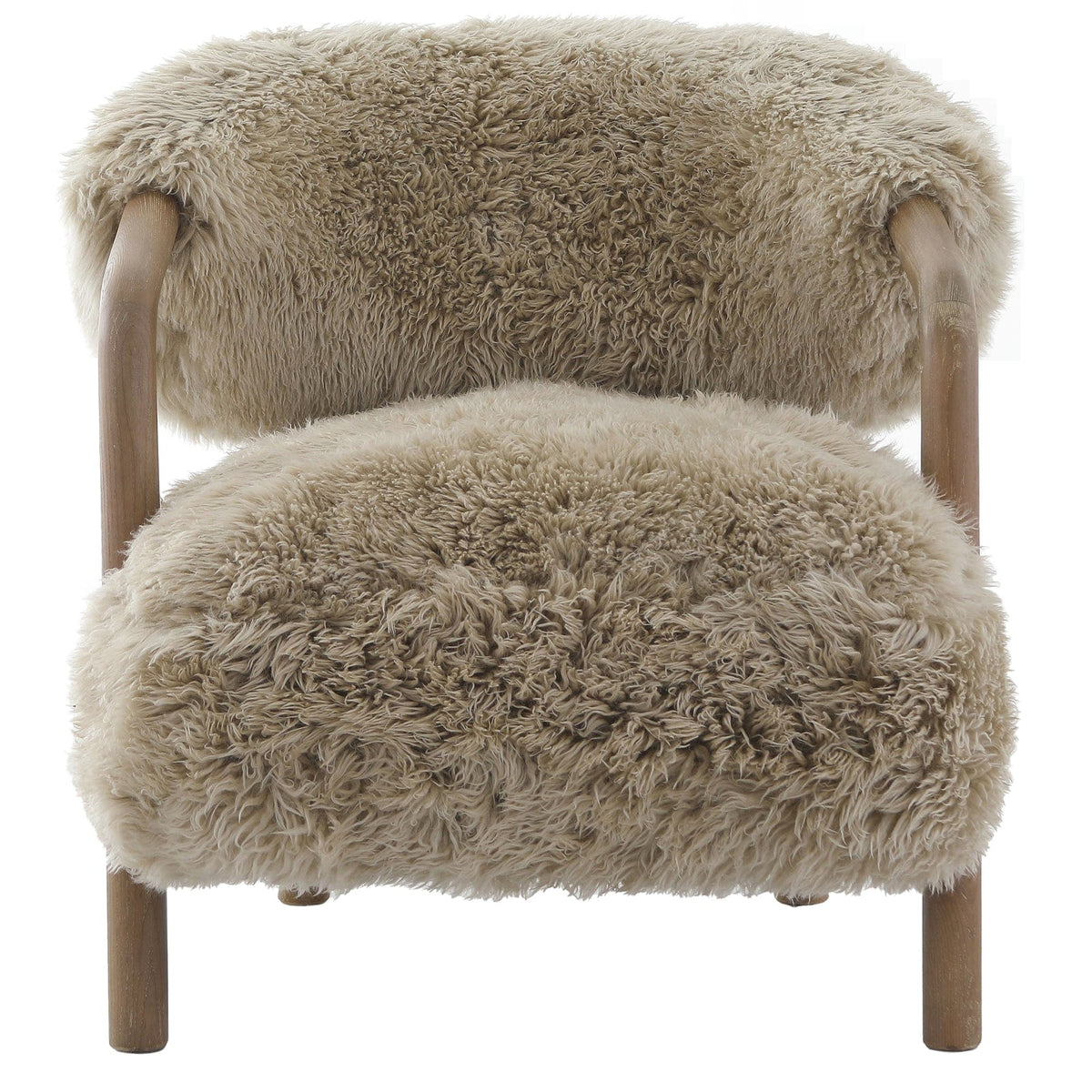 Keiichi Living Cotswold Lion Accent Chair in Real Sheepskin House of Isabella UK