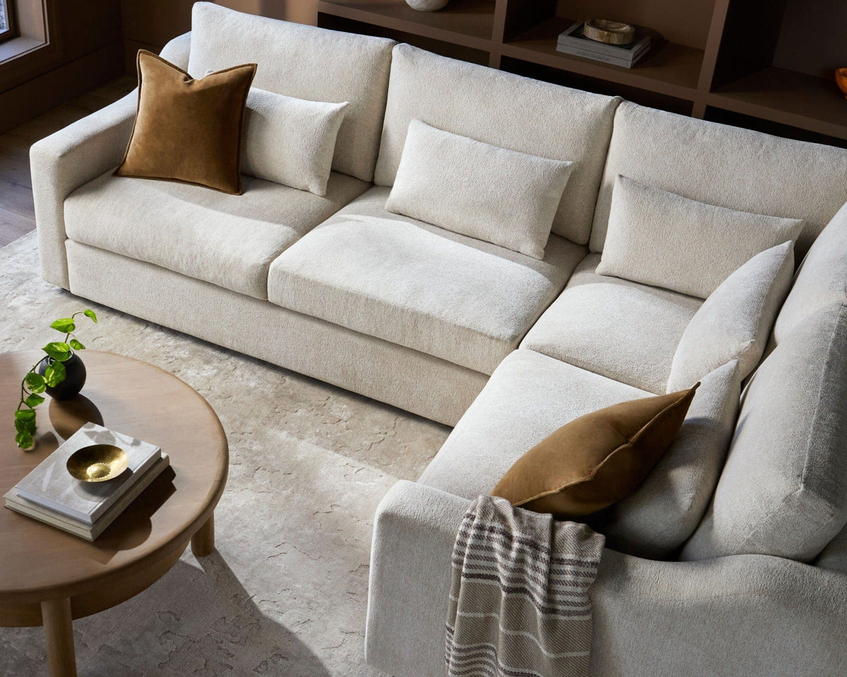 Keiichi Living Cotton Velvet Cushion in Bronze - 46 x 46 cm House of Isabella UK