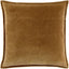 Keiichi Living Cotton Velvet Cushion in Bronze - 46 x 46 cm House of Isabella UK