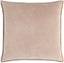 Keiichi Living Cotton Velvet Cushion in Dusky Rose - 51 x 51 cm House of Isabella UK