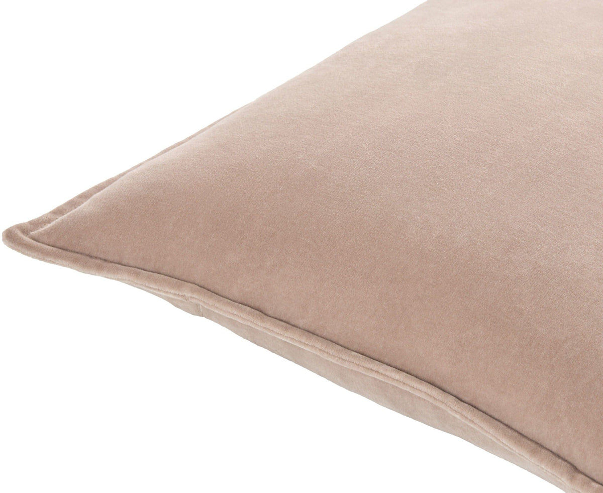 Keiichi Living Cotton Velvet Cushion in Dusky Rose - 51 x 51 cm House of Isabella UK