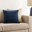 Keiichi Living Cotton Velvet Cushion in Midnight Blue - 51 x 51 cm House of Isabella UK