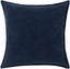 Keiichi Living Cotton Velvet Cushion in Midnight Blue - 51 x 51 cm House of Isabella UK