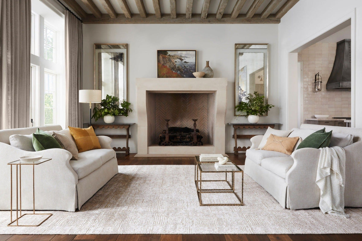 Keiichi Living Cotton Velvet Cushion in Olive - 51 x 51 cm House of Isabella UK