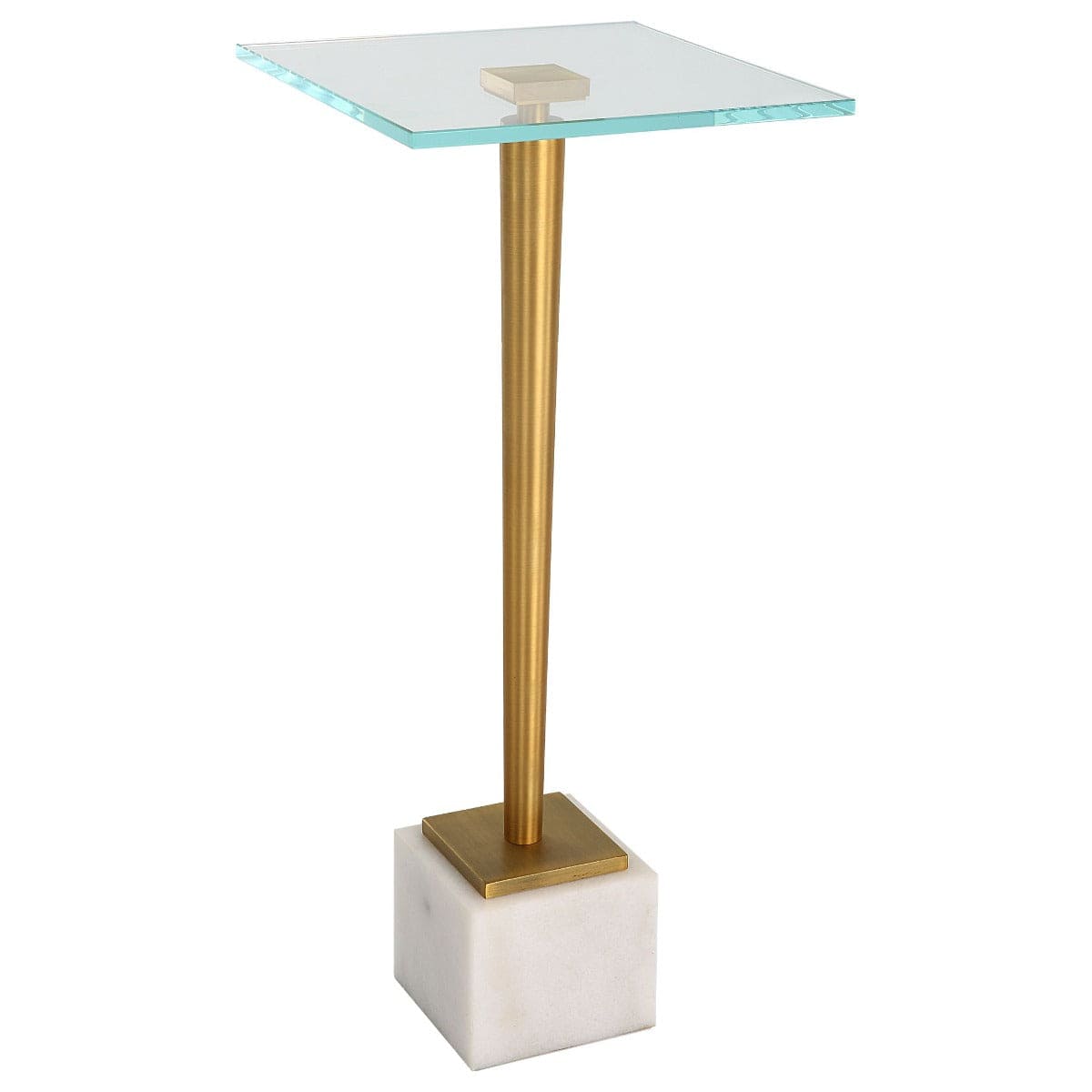 Keiichi Living Crisp Drinks Table Marble & Brass House of Isabella UK
