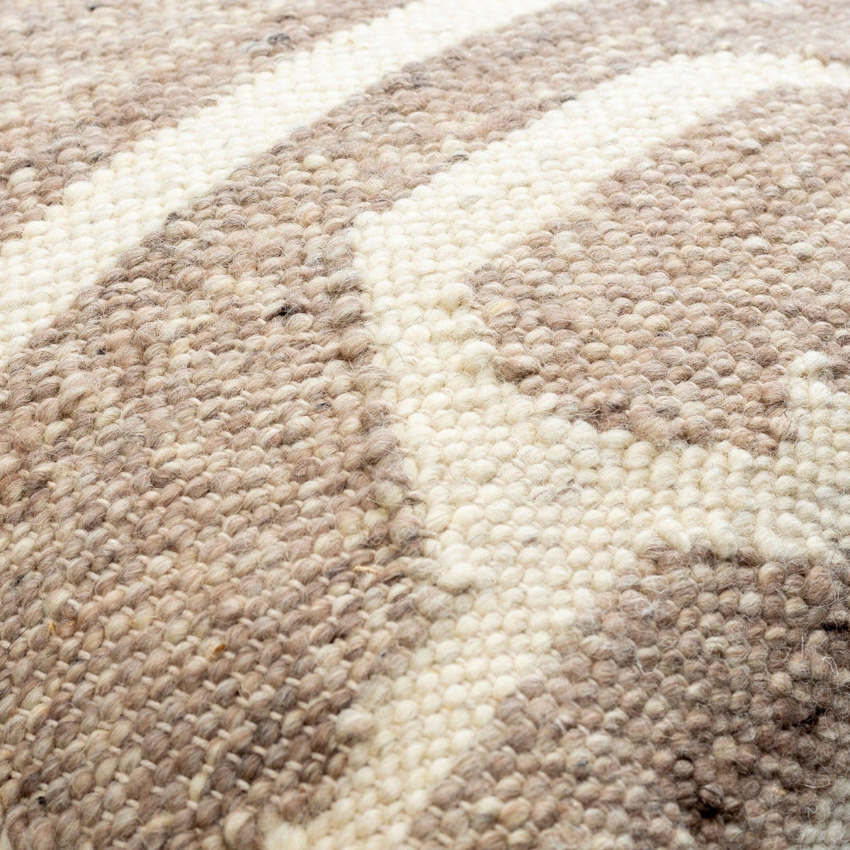 Keiichi Living Deccan Traps Woven Cushion in Beige - 51 x 51 cm House of Isabella UK