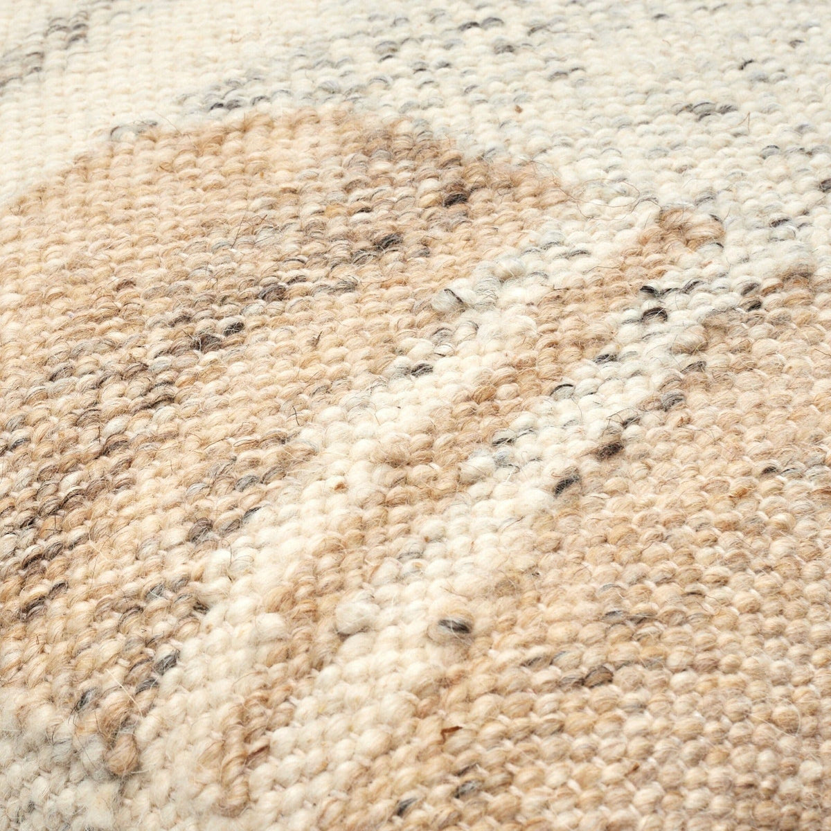 Keiichi Living Deccan Traps Woven Wave Cushion in Light Beige - 51 x 51 cm House of Isabella UK