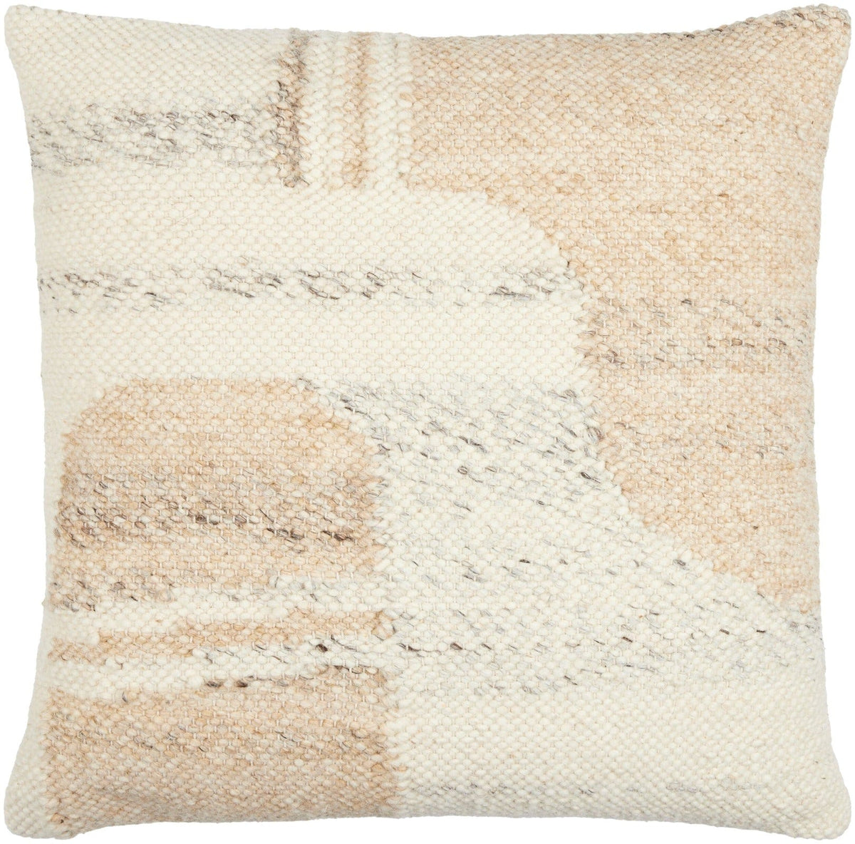 Keiichi Living Deccan Traps Woven Wave Cushion in Light Beige - 51 x 51 cm House of Isabella UK