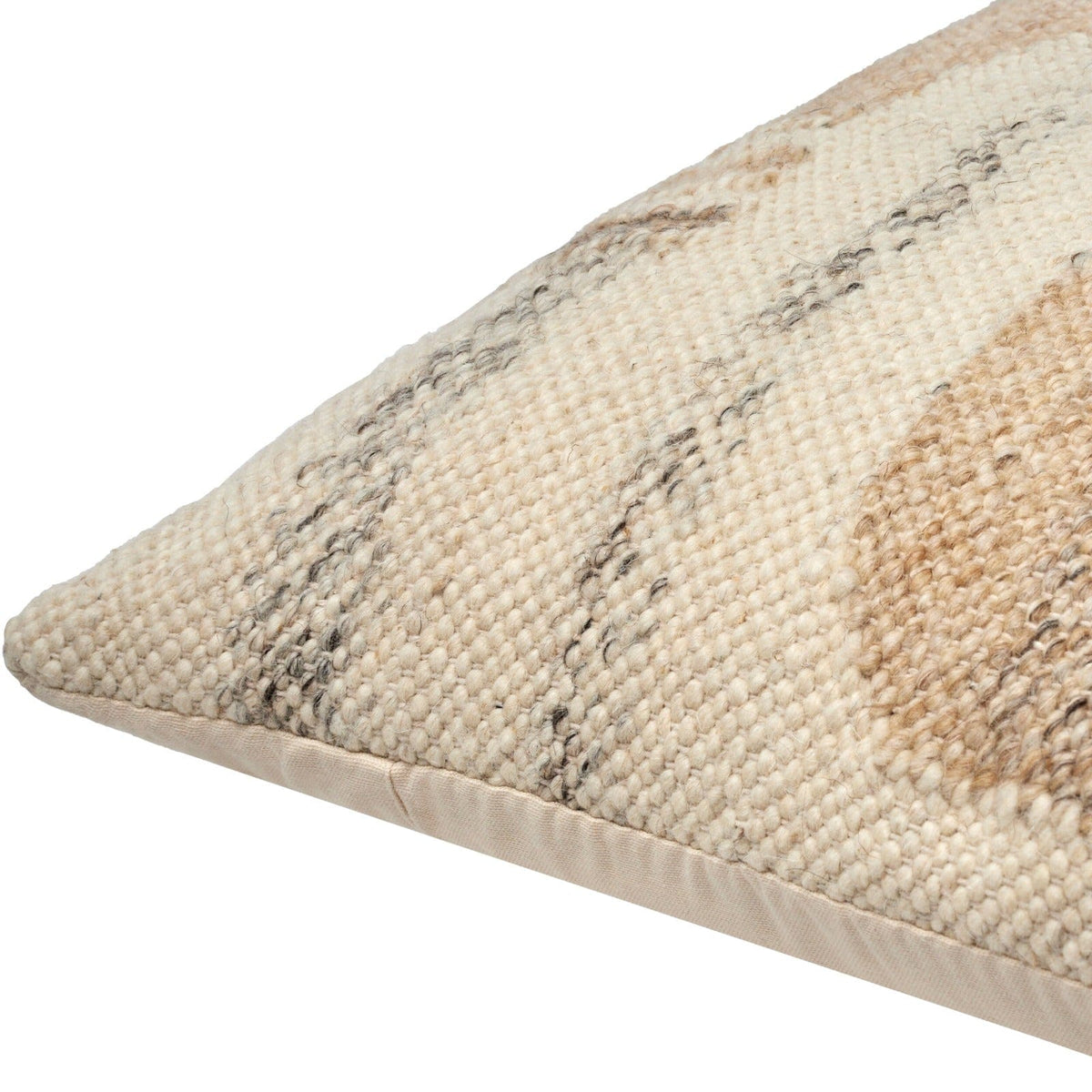 Keiichi Living Deccan Traps Woven Wave Cushion in Light Beige - 51 x 51 cm House of Isabella UK