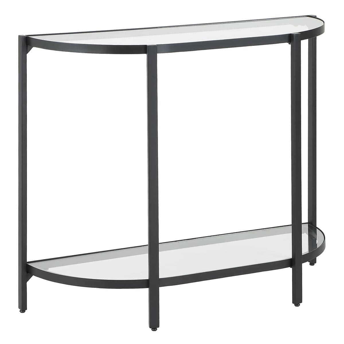 Keiichi Living Demilune Black Console Table House of Isabella UK