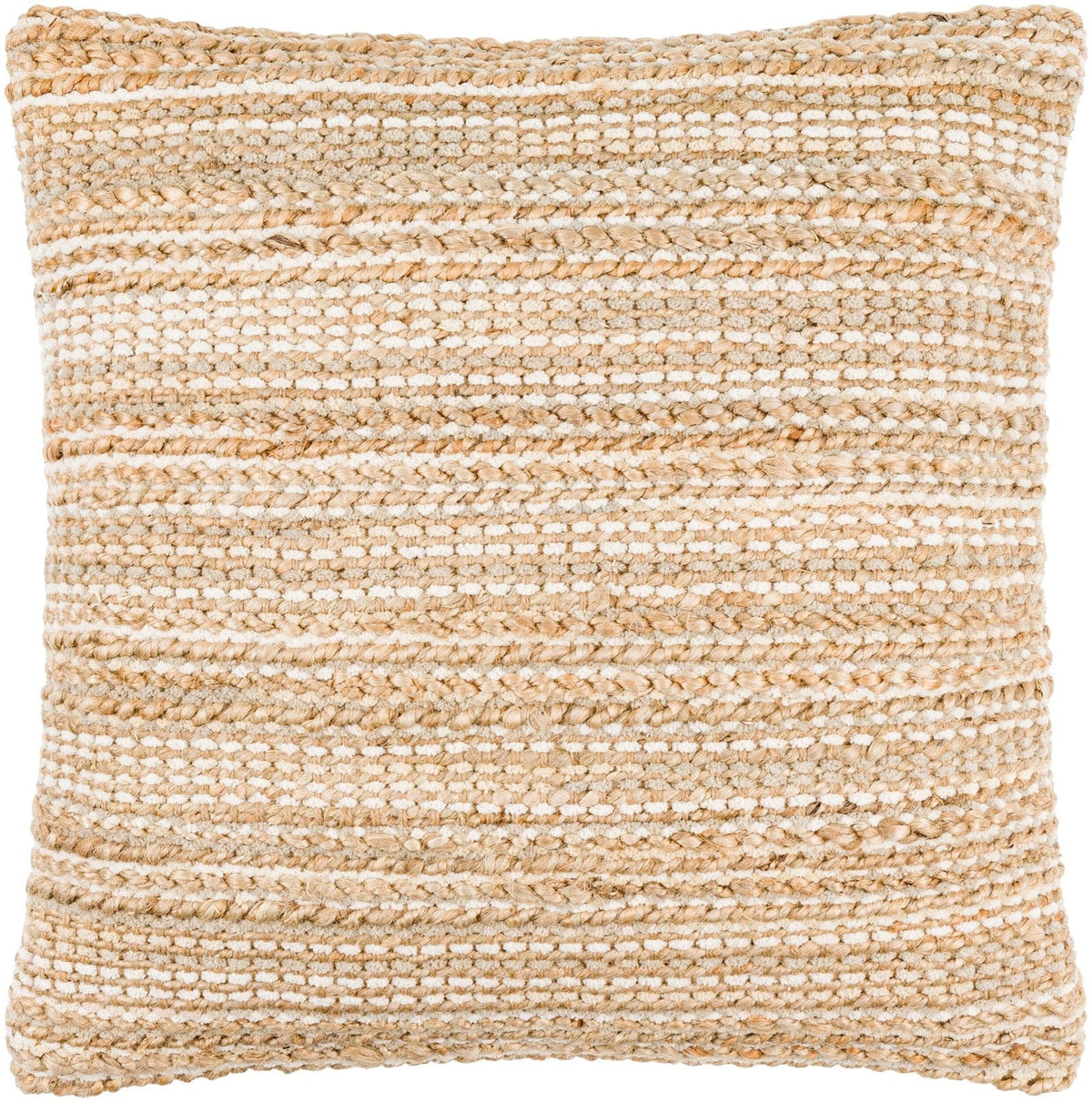 Keiichi Living Denpasar Hand Woven Cushion in Beige - 51 x 51 cm House of Isabella UK