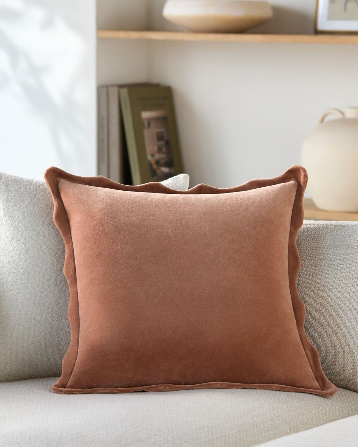 Keiichi Living Effervescent Woven Cushion in Dusky Coral - 51 x 51 cm House of Isabella UK