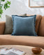 Keiichi Living Effervescent Woven Cushion in Dusky Indigo - 51 x 51 cm House of Isabella UK