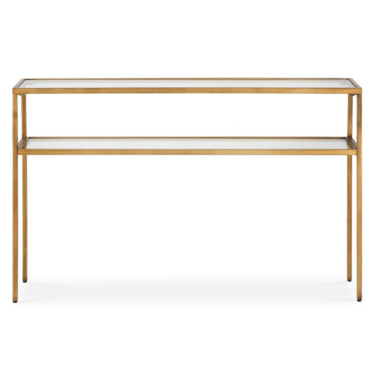 Keiichi Living Eleanor Two Tier Gold Console Table House of Isabella UK