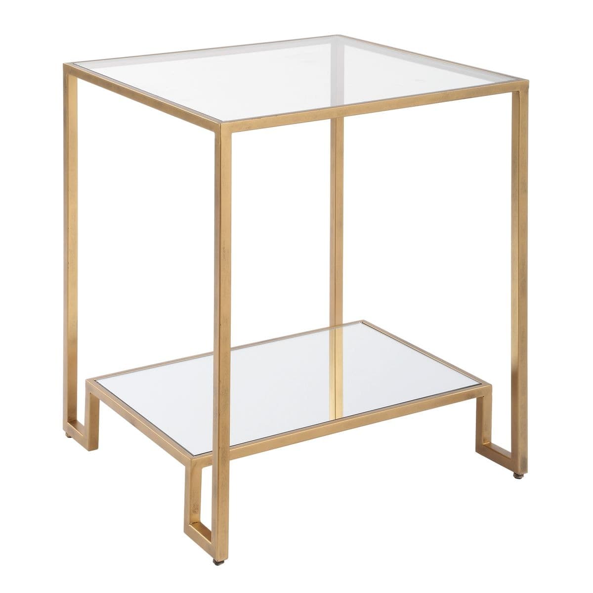 Keiichi Living Eleanor Two Tier Gold Side Table House of Isabella UK