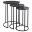 Keiichi Living Espresso Set of Round Nesting Tables House of Isabella UK