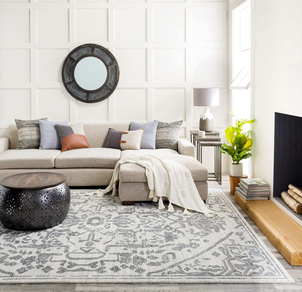 Keiichi Living Ethan Hand Woven Cushion - 51 x 51 cm House of Isabella UK