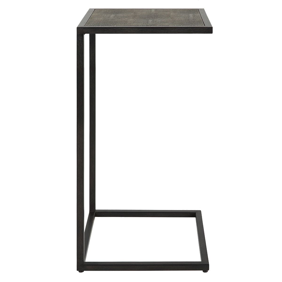 Keiichi Living Grey Shagreen Top Side Table House of Isabella UK