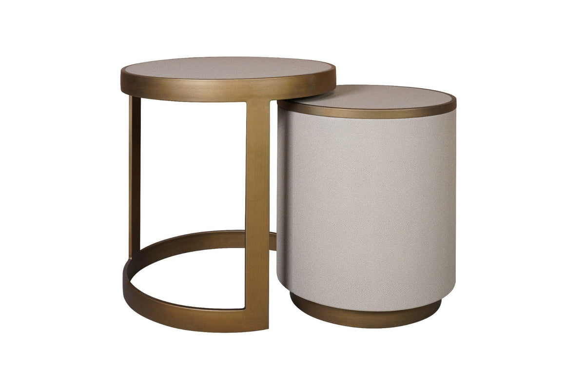 Keiichi Living Hazlemere Shagreen Nest of Tables House of Isabella UK