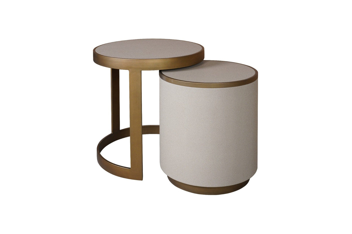 Keiichi Living Hazlemere Shagreen Nest of Tables House of Isabella UK