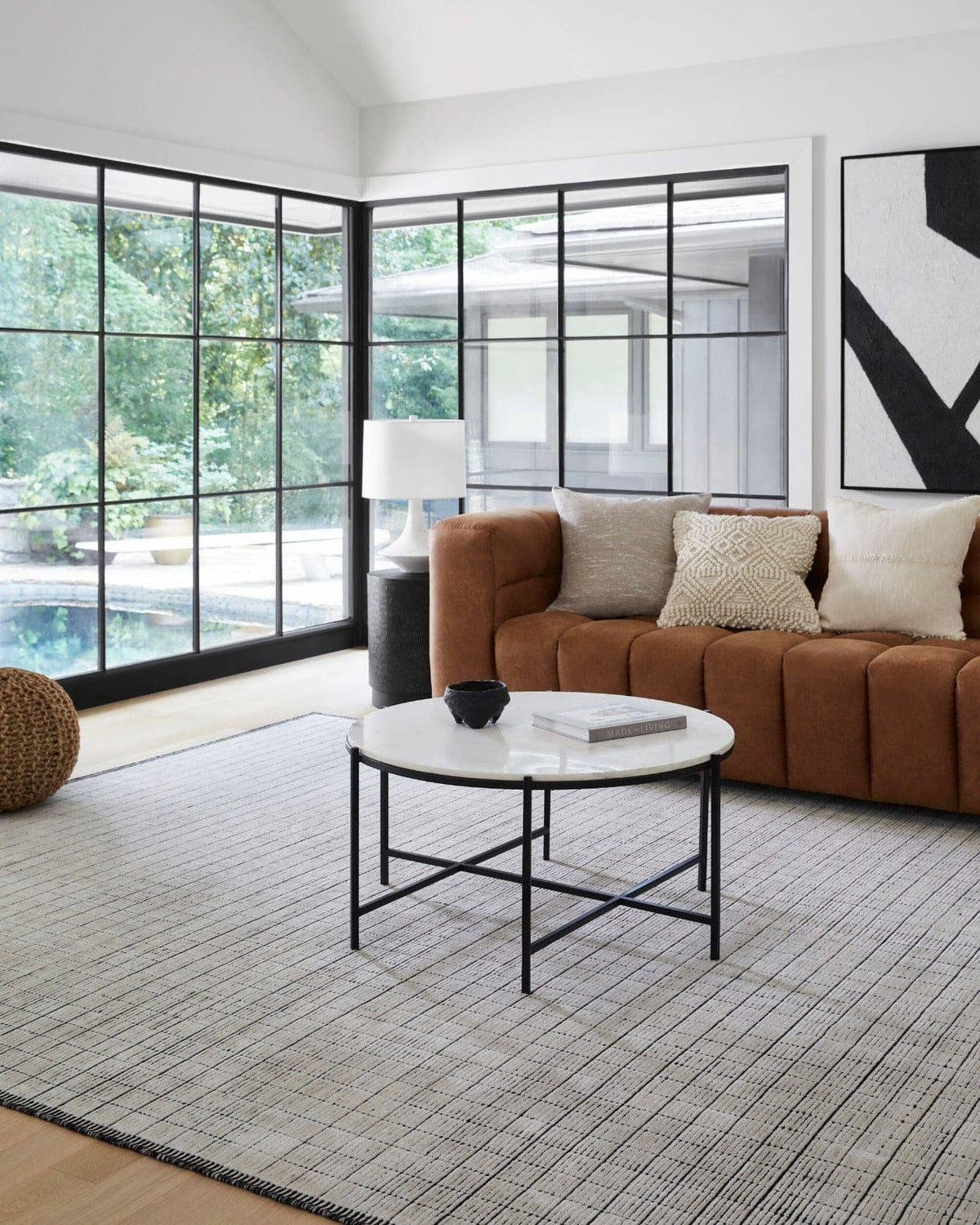 Keiichi Living Hygge Hand Woven Cushion in Cream - 51 x 51 cm House of Isabella UK