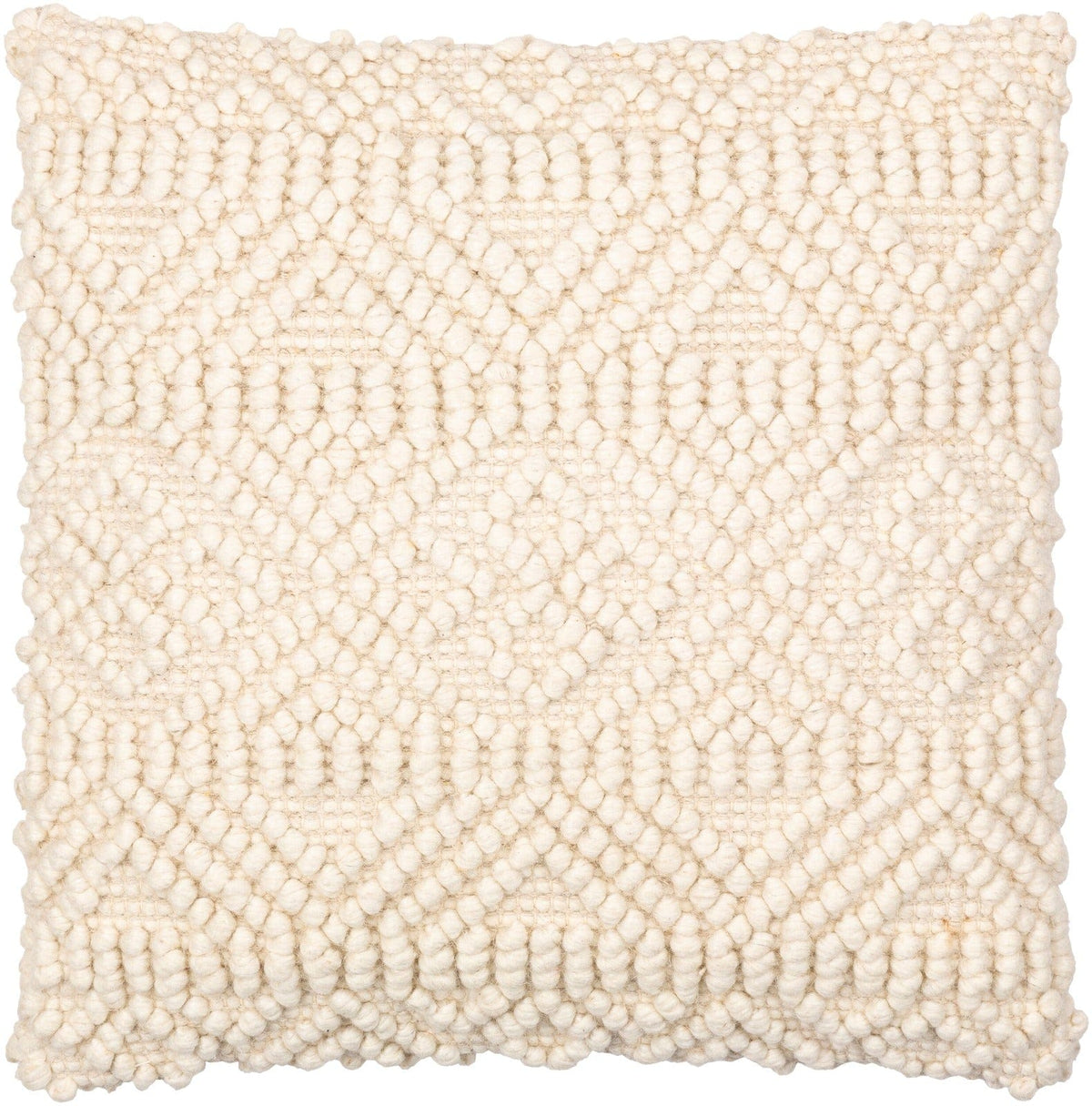 Keiichi Living Hygge Hand Woven Cushion in Cream - 51 x 51 cm House of Isabella UK