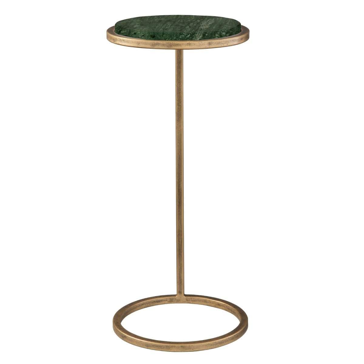 Keiichi Living Levitate Green Marble Side Table House of Isabella UK