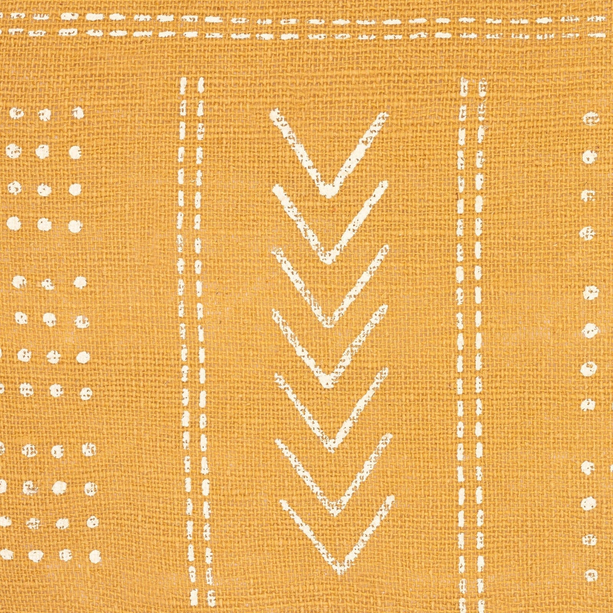 Keiichi Living Malian Hand Woven Cushion in Mustard - 51 x 51 cm House of Isabella UK