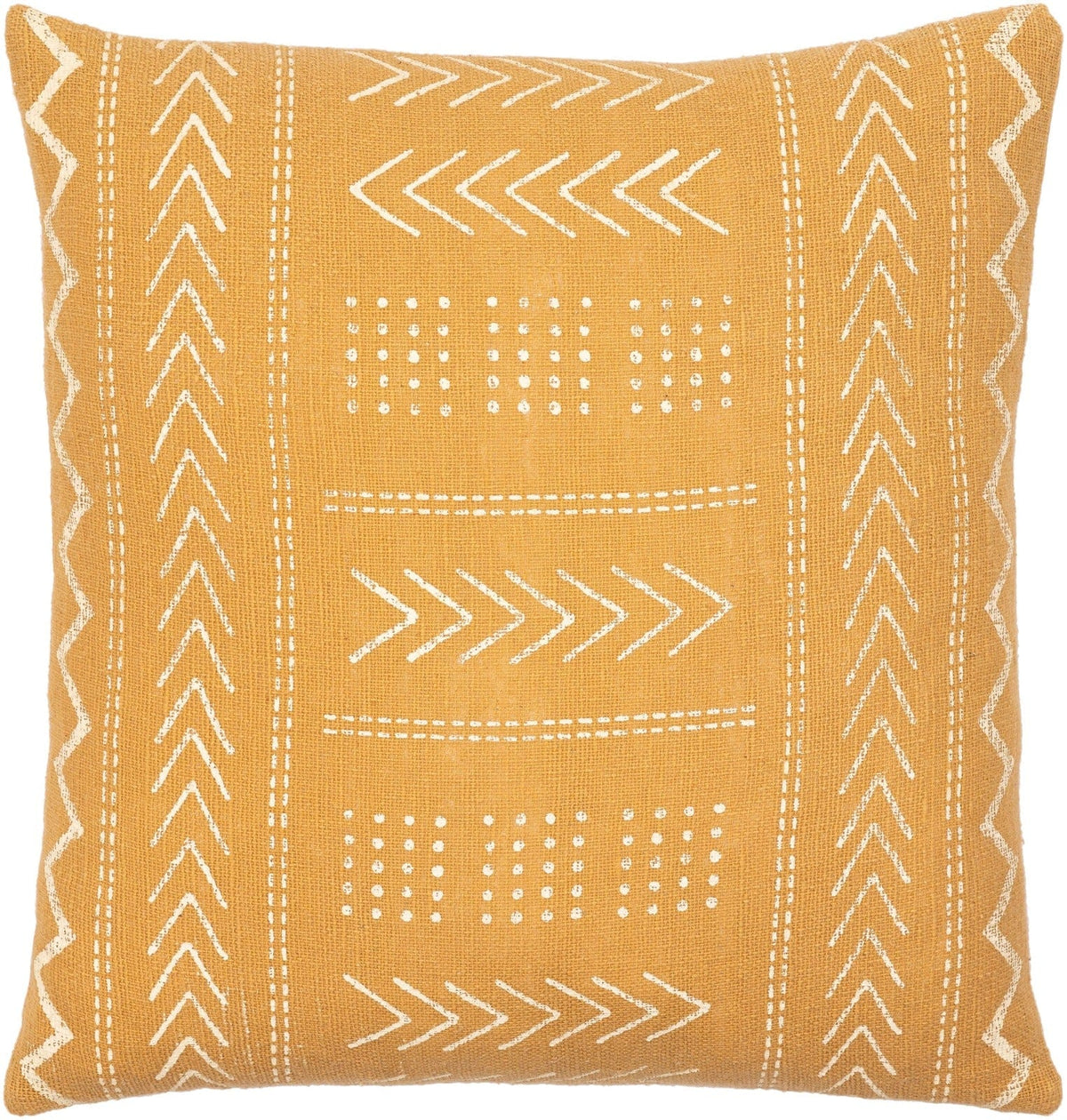 Keiichi Living Malian Hand Woven Cushion in Mustard - 51 x 51 cm House of Isabella UK