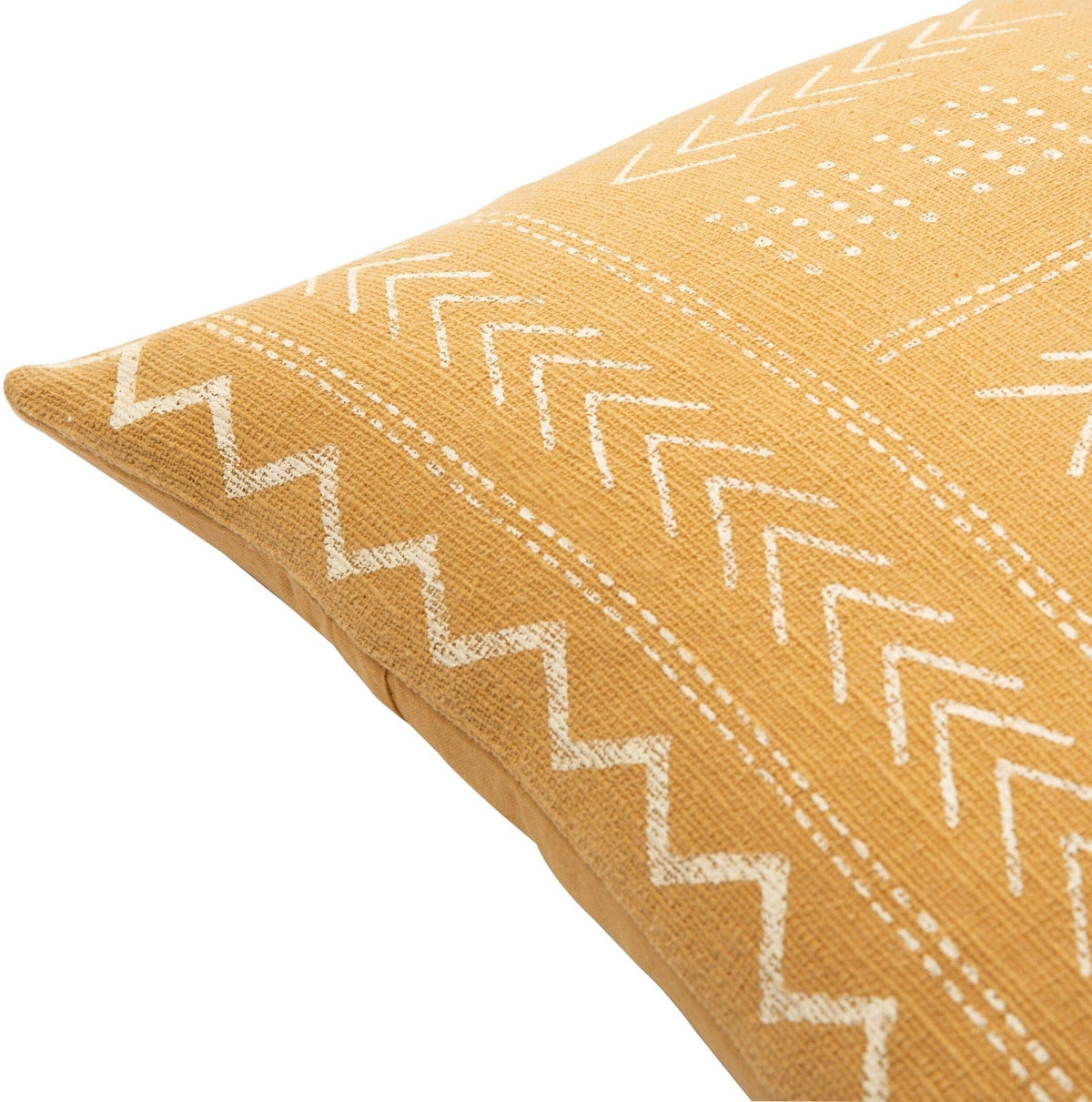 Keiichi Living Malian Hand Woven Cushion in Mustard - 51 x 51 cm House of Isabella UK