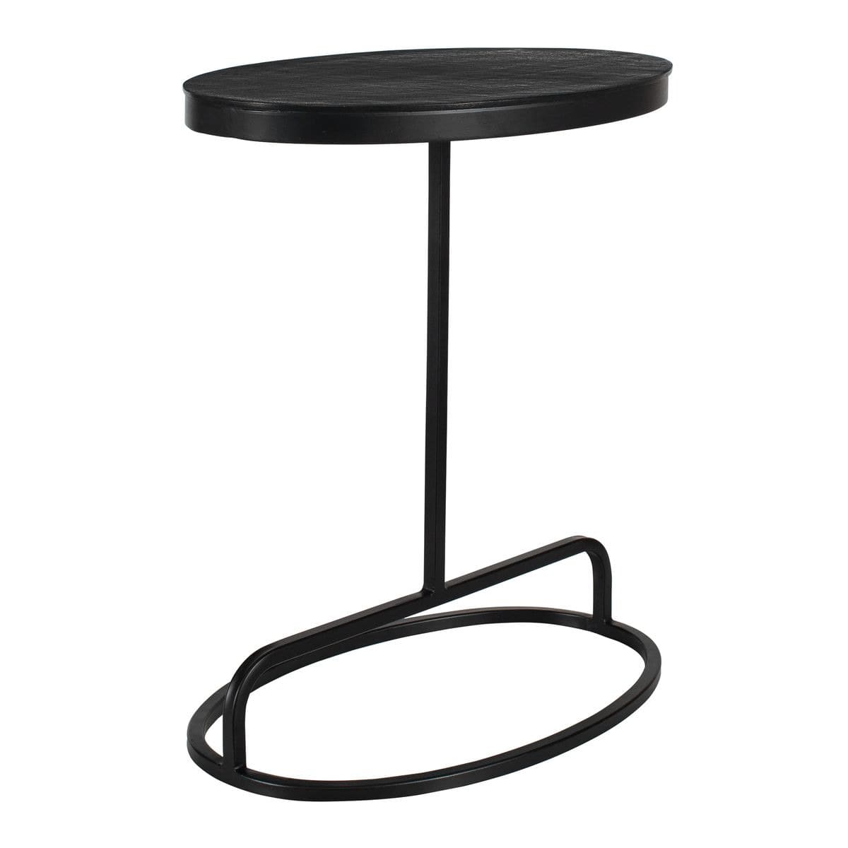 Keiichi Living Matisse Black Oval Side Table House of Isabella UK
