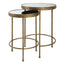 Keiichi Living Occular Nesting Side Tables Brushed Gold House of Isabella UK
