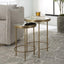 Keiichi Living Occular Nesting Side Tables Brushed Gold House of Isabella UK