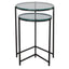 Keiichi Living Orbit Nesting Side Tables Black & Glass House of Isabella UK