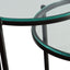 Keiichi Living Orbit Nesting Side Tables Black & Glass House of Isabella UK