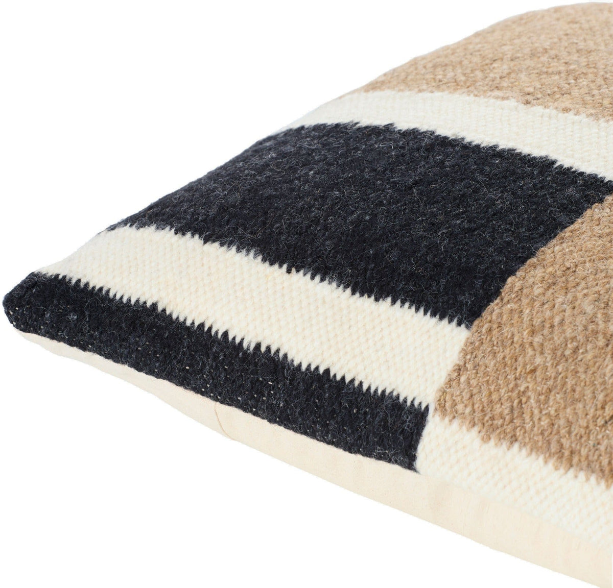 Keiichi Living Osmund Woven Cushion in Black - 51 x 51 cm House of Isabella UK