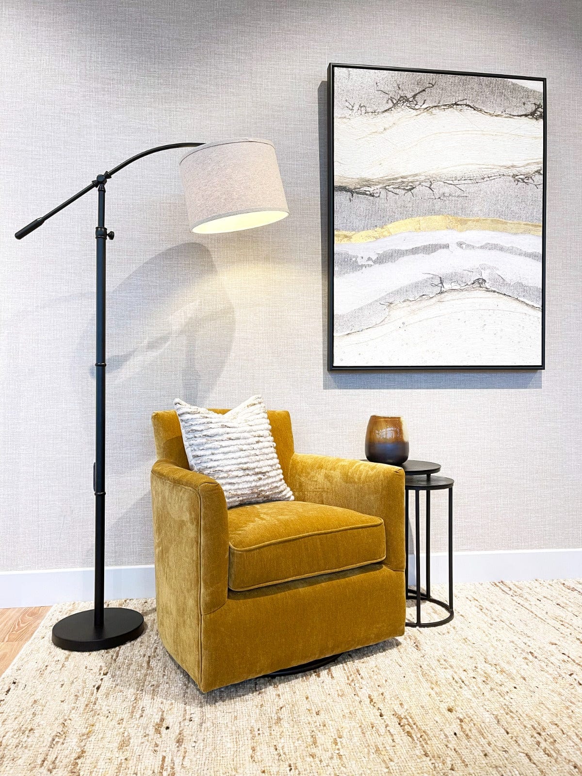 Keiichi Living Paxford Swivel Chair in Sienna House of Isabella UK