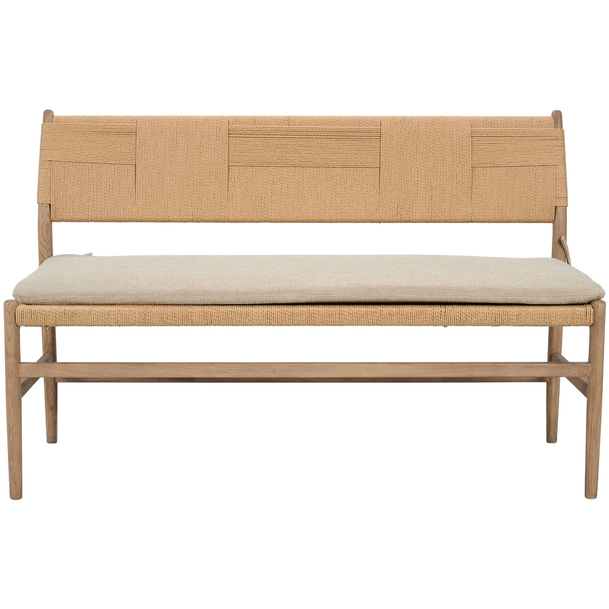 Keiichi Living Radford Bench with Fabric Seat Cushion House of Isabella UK