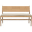 Keiichi Living Radford Bench with Fabric Seat Cushion House of Isabella UK