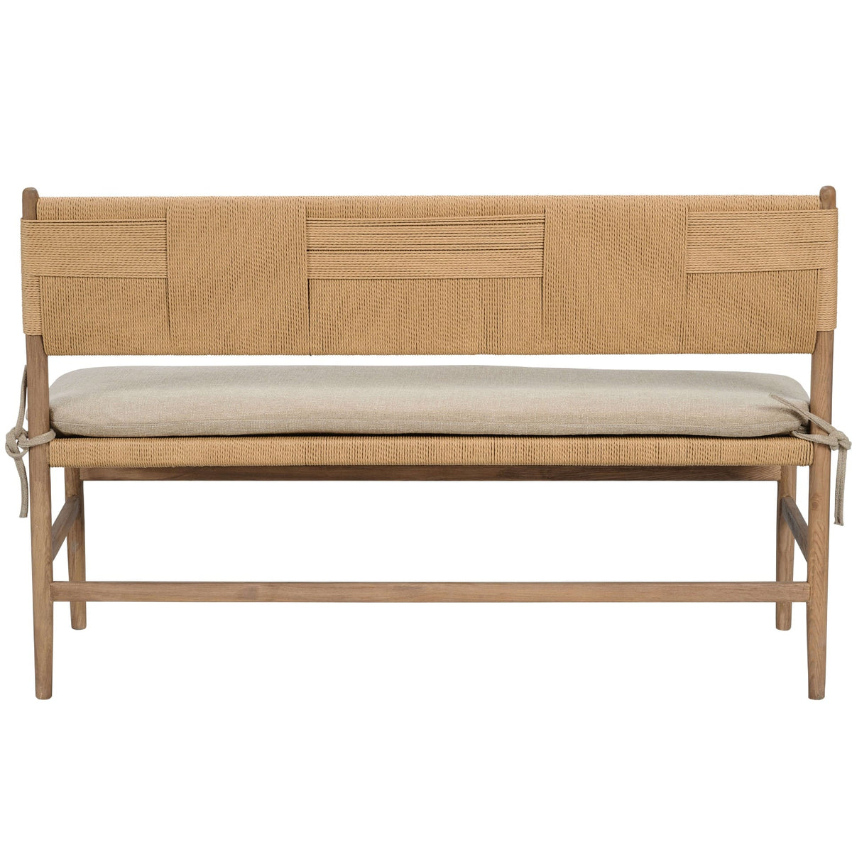 Keiichi Living Radford Bench with Fabric Seat Cushion House of Isabella UK