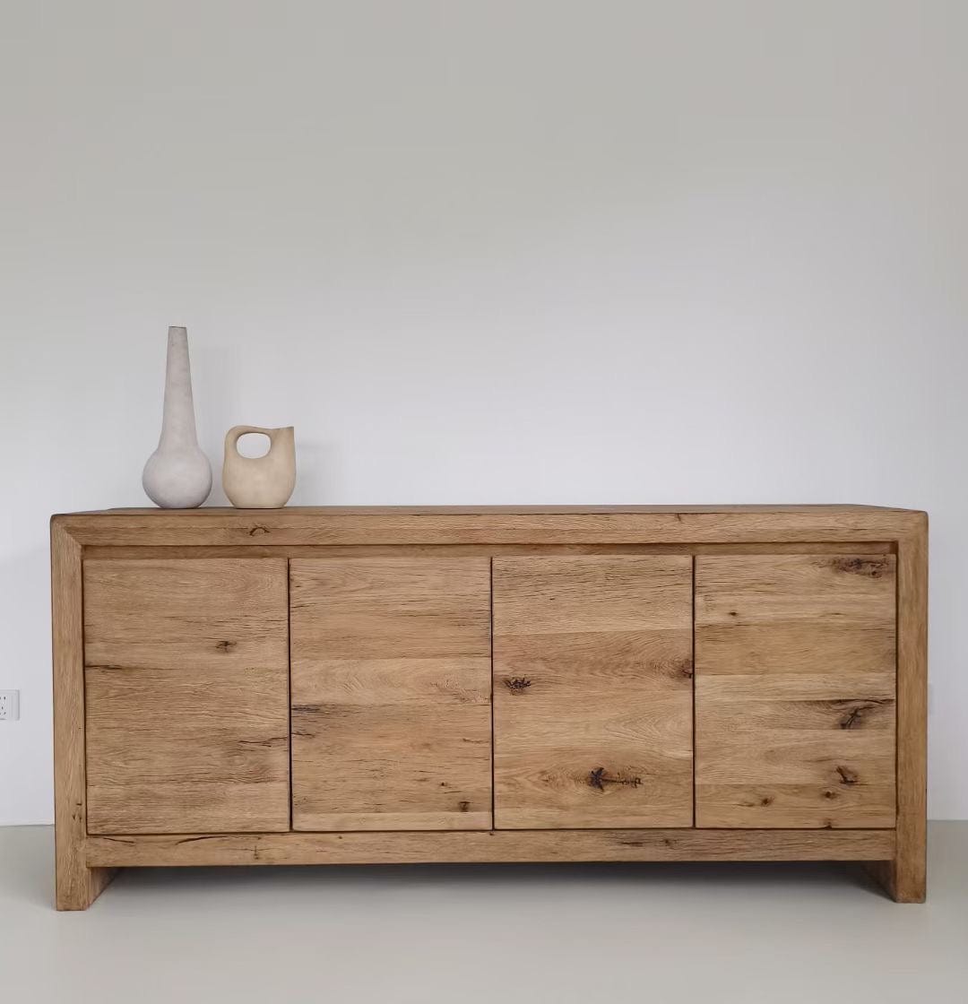 Keiichi Living Reclaimed Oak 4 Door Sideboard House of Isabella UK