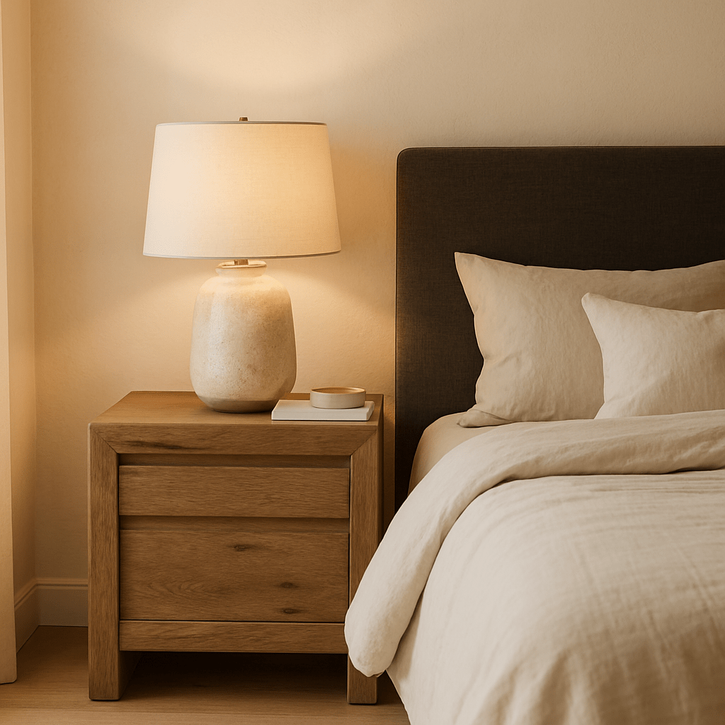 Keiichi Living Reclaimed Oak Bedside Cabinet House of Isabella UK