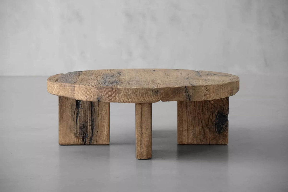 Keiichi Living Reclaimed Oak Coffee Table Round House of Isabella UK