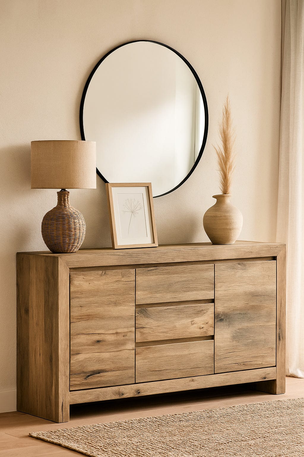 Keiichi Living Reclaimed Oak Sideboard House of Isabella UK