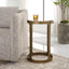 Keiichi Living Retro Cutout Side Table Brass & Glass House of Isabella UK