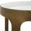Keiichi Living Retro Cutout Side Table Brass & Glass House of Isabella UK